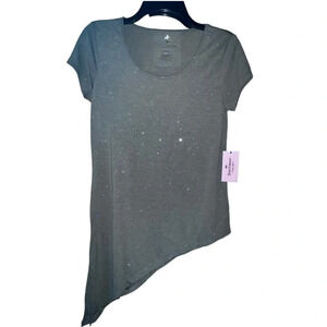NWT Juicy Couture Hologram Holographic Polka Dot Short Sleeve Blouse Top Sz XS